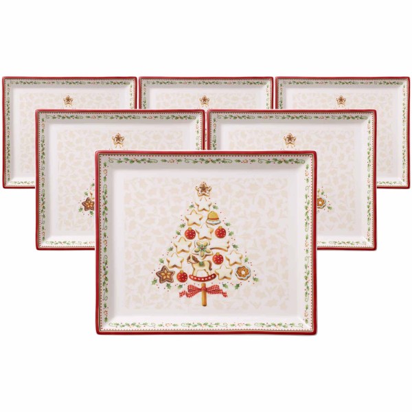Villeroy & Boch Winter Bakery Delight Gebäckplatte 650 ml 6er Set - DS