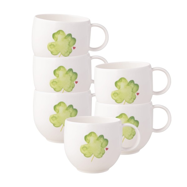 Villeroy & Boch With Love Henkelbecher 290 ml Good Luck 6er Set - DS