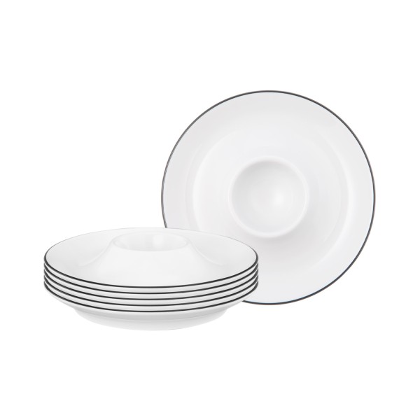 Seltmann Weiden Lido Black Line Eierbecher ø 12,5 cm 6er Set