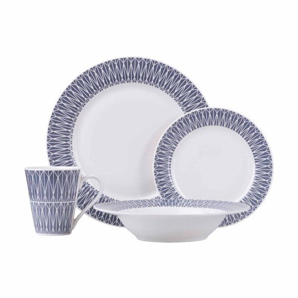 Maxwell & Williams Zenith Dinner-Set 16-teilig blau