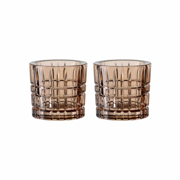 Nachtmann Square Votives Teelichthalter tobacco 2er Set - A