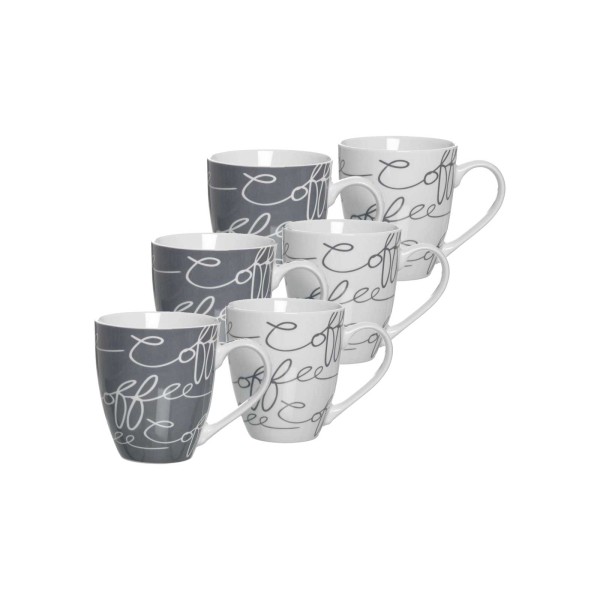 Ritzenhoff & Breker CORNELLO Jumbotasse 600 ml grau 6er Set - DS