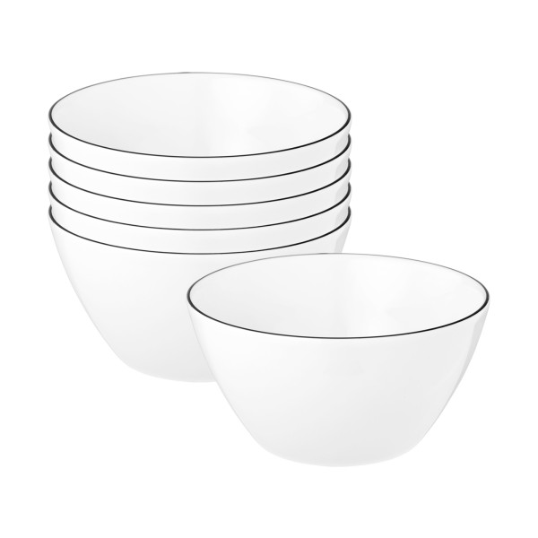 Seltmann Weiden Lido Black Line Müslischale ø 15 cm 6er Set