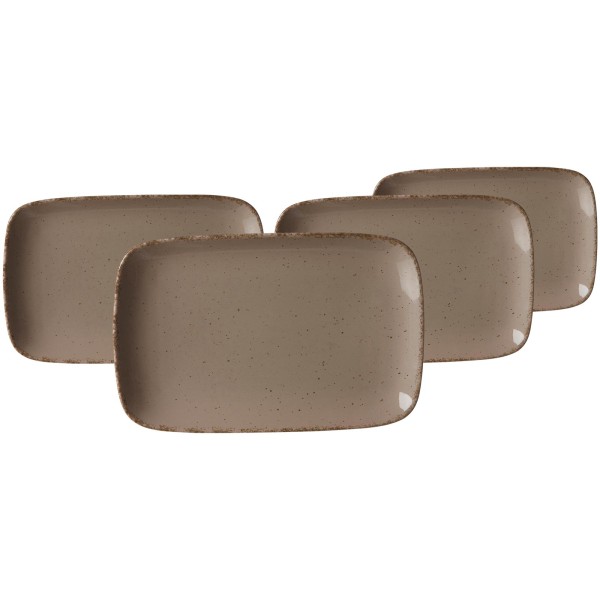 Ritzenhoff & Breker Casa Platte 24 x 15,5 cm 4er Set grau - DS