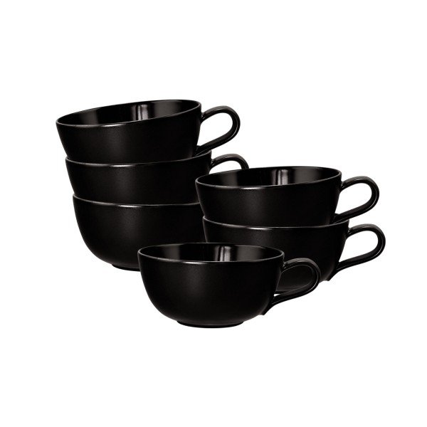 Seltmann Weiden Liberty Velvet Black Teetasse 290 ml 6er Set - DS