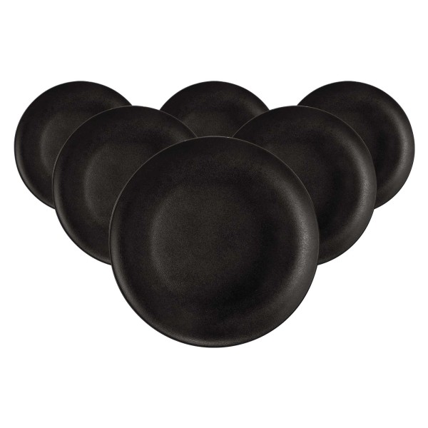 Seltmann Weiden Liberty Velvet Black Frühstücksteller ø 22,7 cm 6er Set - DS
