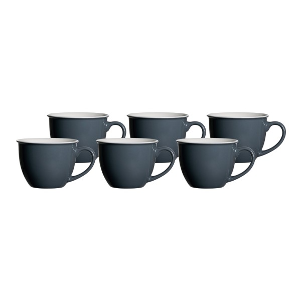 Ritzenhoff & Breker DOPPIO Milchkaffeetasse 350 ml anthrazit 6er Set