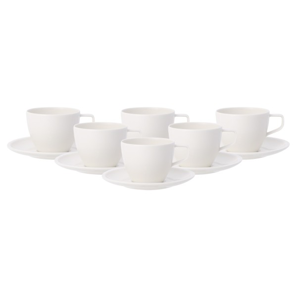 Villeroy & Boch Artesano Original Kaffeetasse mit Untertasse 250 ml 6er Set