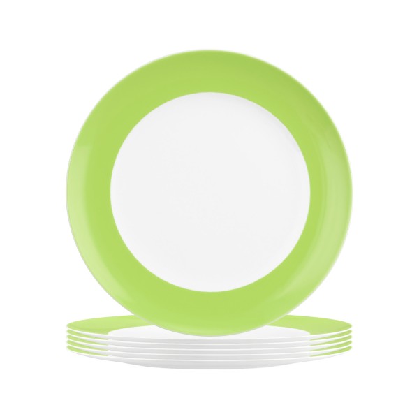Seltmann Weiden Liberty Pure Colors Frühstücksteller ø 22,5 cm 6er Set Lime Green - DS