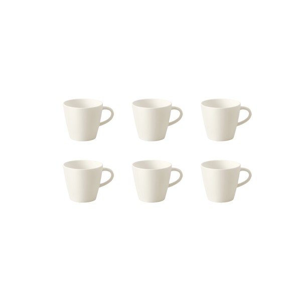 Villeroy & Boch Manufacture Rock Espressotasse weiß 60 ml 6er Set