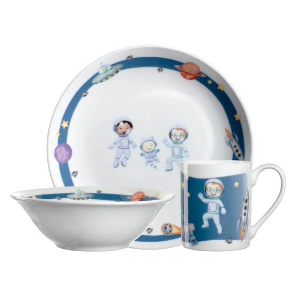 Leonardo BAMBINI Avventura Kindergeschirr Set 3-teilig Weltall