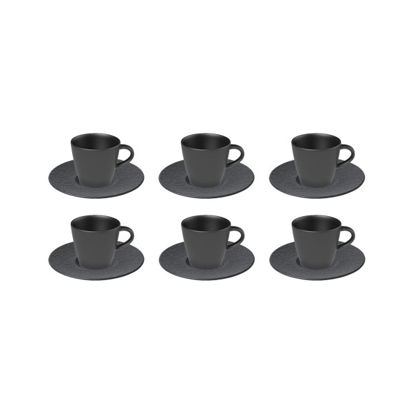 Villeroy & Boch Manufacture Rock Espresso Set schwarz 12-teilig