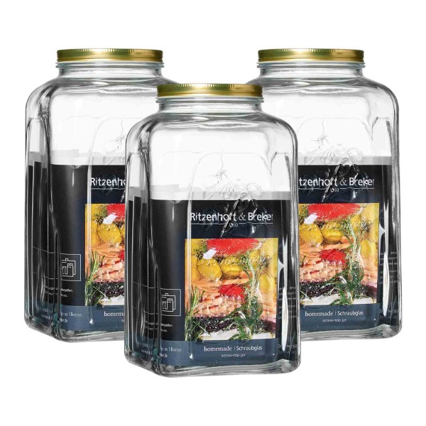 Ritzenhoff & Breker Homemade Einmachglas 5 l 3er Set - DS
