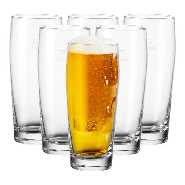 Van Well Willi Becher 0,5 l geeicht 6er Set