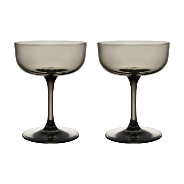 like. by Villeroy & Boch Like Glass Sektschale / Dessertschale 100 ml 2er Set Smoke - DS