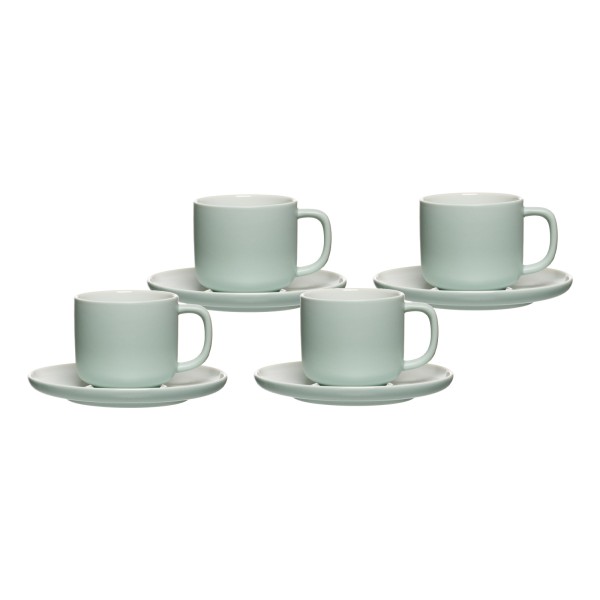 Ritzenhoff & Breker JASPER Kaffeetasse mit Untertasse 240 ml 4er Set mint