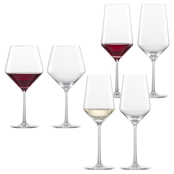 Zwiesel Glas PURE Rotwein- und Weißweingläserset 6-tlg.