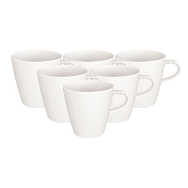 Villeroy & Boch Manufacture Rock Blanc Kaffeebecher 290 ml 6er Set - DS