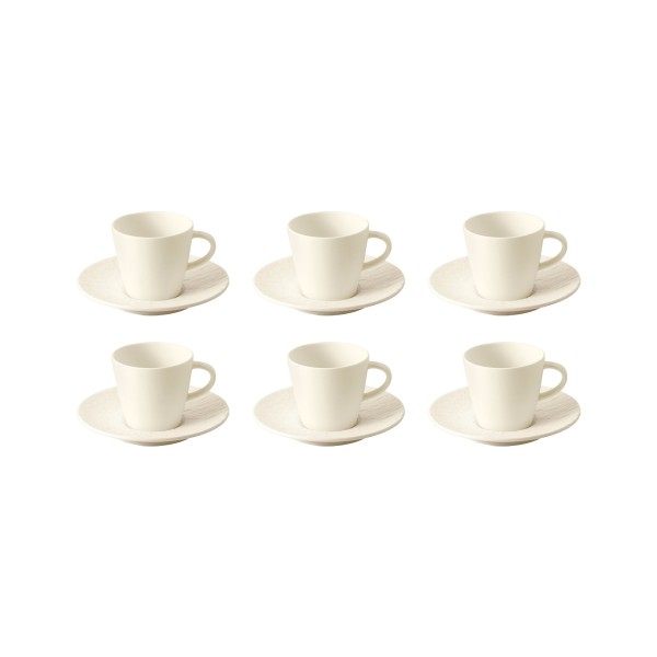 Villeroy & Boch Manufacture Rock Espresso Set weiß 12-teilig