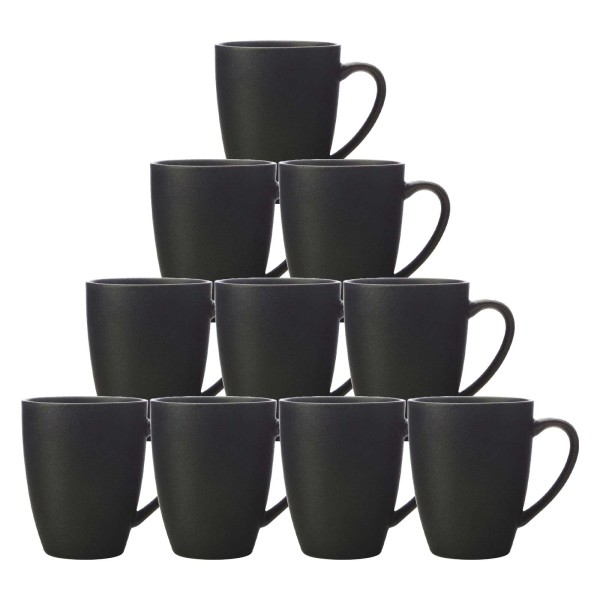 Maxwell & Williams Caviar Black Kaffeebecher 400 ml 10er Set - A