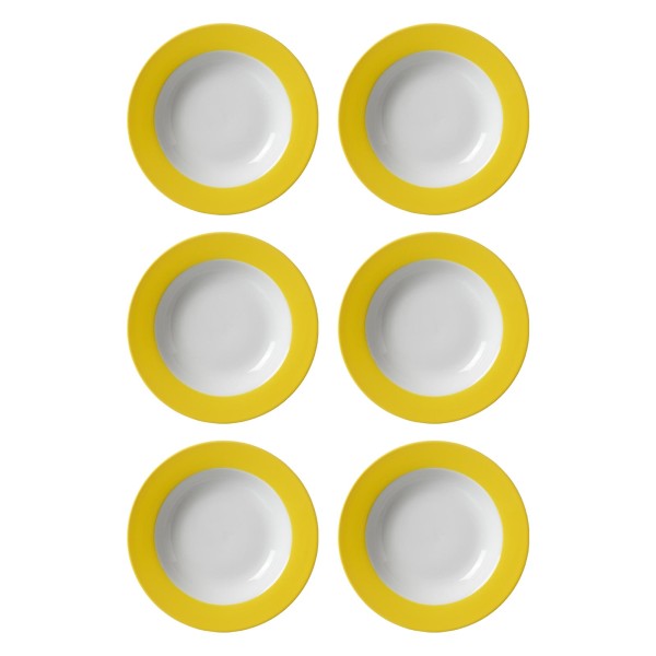 Ritzenhoff & Breker DOPPIO Suppenteller 22 cm gelb 6er Set