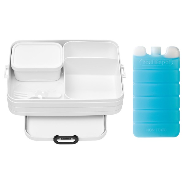 Mepal Bento-Lunchbox TAB Large + Kühlakku Weiß - A