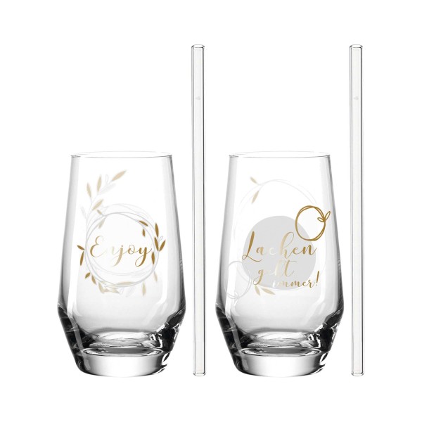 Leonardo PRESENTE Trinkglas-Set "Enjoy" 4-teilig - A