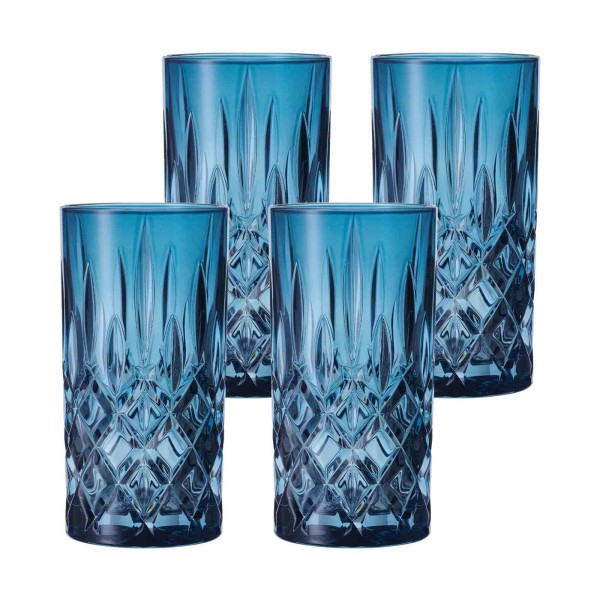 Nachtmann Noblesse Longdrinkgläser vintage blue 4er Set