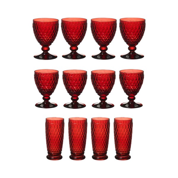 Villeroy & Boch Boston Coloured Wein- & Longdrinkgläser 12er Set rot - DS