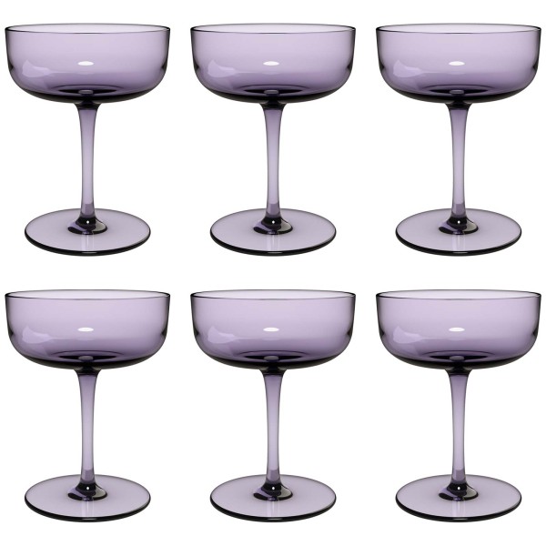 like. by Villeroy & Boch Like Glass Sektschale / Dessertschale 100 ml 6er Set Lavender - DS