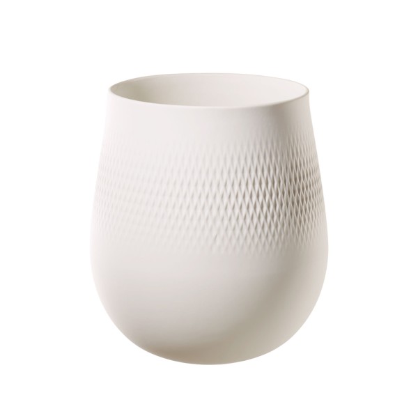 Villeroy & Boch Manufacture Collier Vase Carré 23 cm blanc - DS