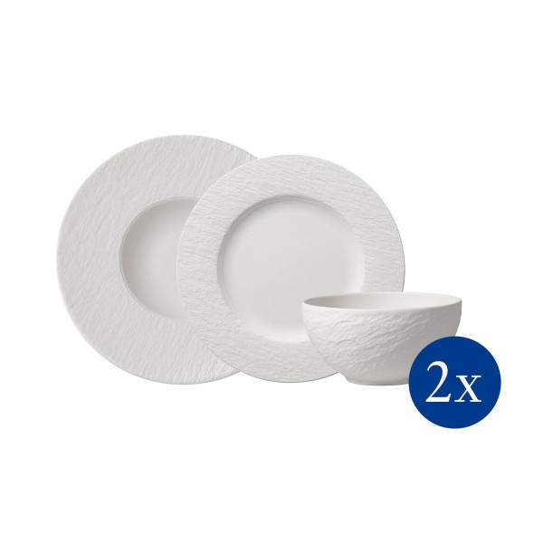 Villeroy & Boch Manufacture Rock Starter-Set 6-teilig weiß