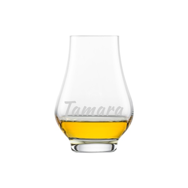 Nosing Whisky Tumbler mit Gravur Name gerade