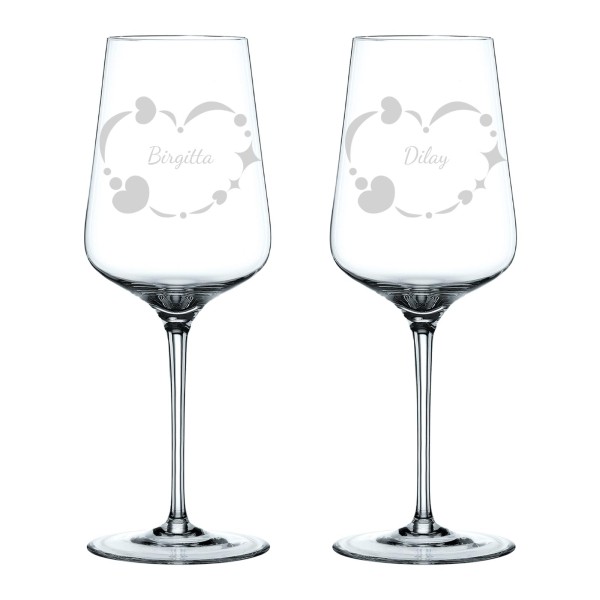 Nachtmann ViNova Weinglas 550 ml - Glitzer-Herz - 2er Set