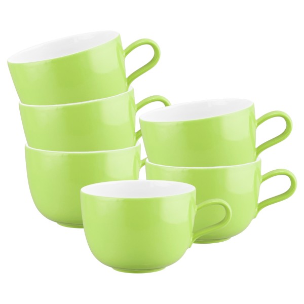 Seltmann Weiden Liberty Pure Colors Milchkaffeetasse 380 ml 6er Set Lime Green - DS