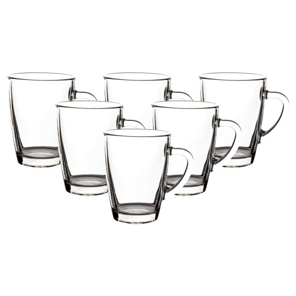 Van Well Glasbecher Kaffeebecher 300 ml 6er Set