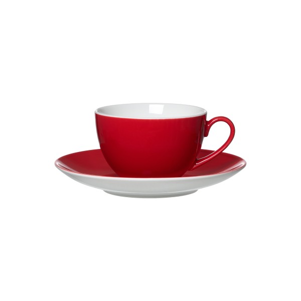 Ritzenhoff & Breker DOPPIO Kaffeetasse mit Untertasse 200 ml rot