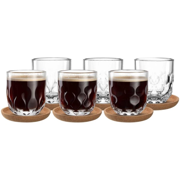 Leonardo GOCCE Kaffee-Set mit Untersetzer 12-teilig