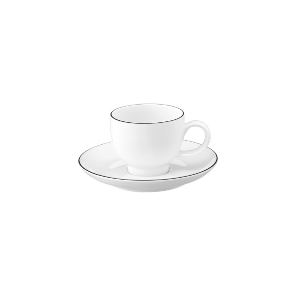 Seltmann Weiden Lido Black Line Espressotasse mit Untertasse 90 ml