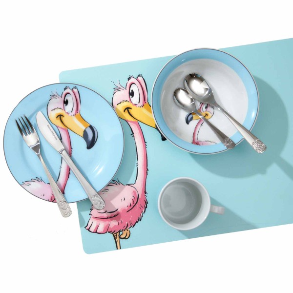 Ritzenhoff & Breker HAPPY ZOO Kindergeschirr Set Flamingo 8-teilig