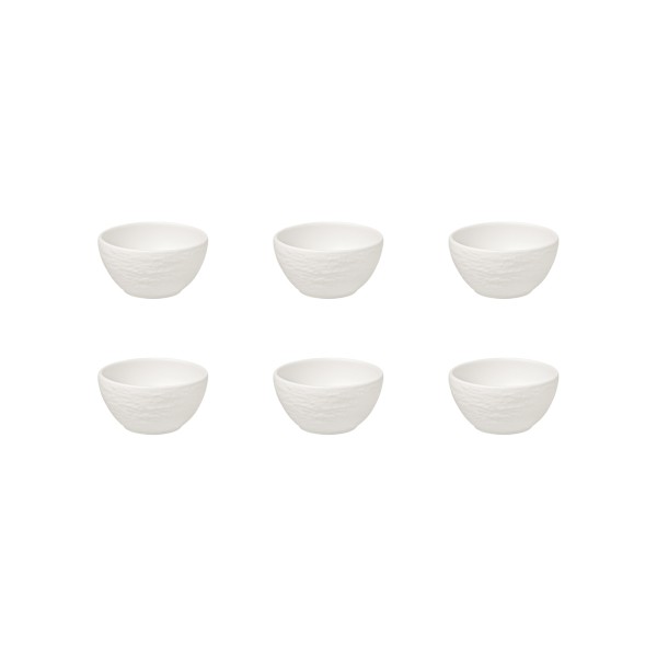 Villeroy & Boch Manufacture Rock Dipschälchen weiß Ø 7,7 cm 6er Set