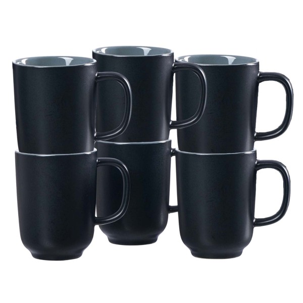 Ritzenhoff & Breker JASPER Kaffeebecher 285 ml schwarz 6er Set