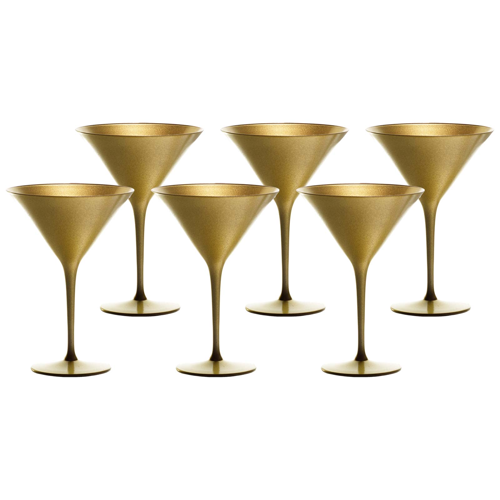 Stölzle Lausitz ELEMENTS Cocktail Schale Gold im 6er Set | Luxentu der Shop  für Genießer