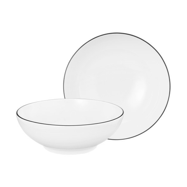 Seltmann Weiden Lido Black Line Dessertschale rund ø 15 cm 2er Set