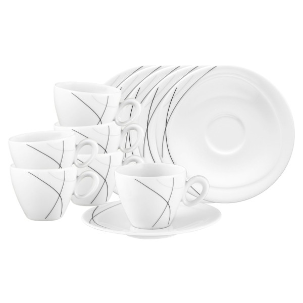Seltmann Weiden Trio Highline Espressotassen mit Untertassen 110 ml 6er Set