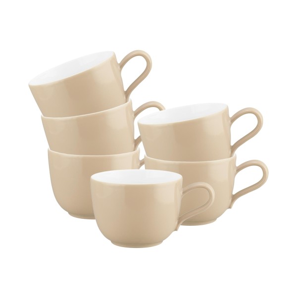 Seltmann Weiden Liberty Pure Colors Kaffeetasse 260 ml 6er Set Dusty Beige - DS