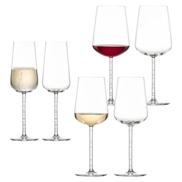 Zwiesel Glas JOURNEY Bordeaux, Weißwein & Champagner Gläserset 6-tlg.