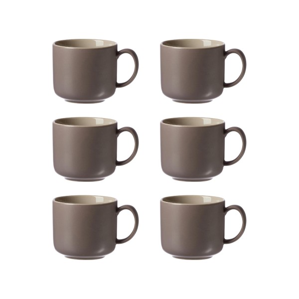 Ritzenhoff & Breker JASPER Kaffeetasse 240 ml taupe 6er Set