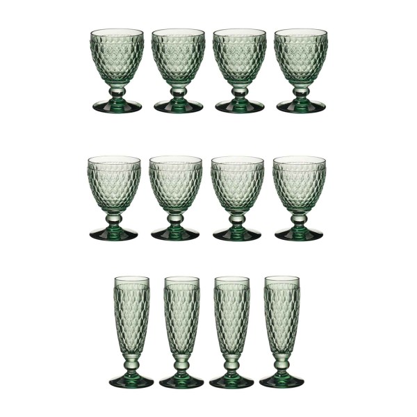 Villeroy & Boch Boston Coloured Weißwein- & Sektgläser Set 12er Set grün - DS