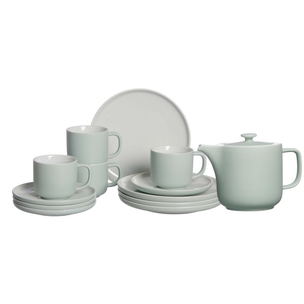 Ritzenhoff & Breker JASPER Kaffeeservice mit Kanne mint 13-teilig